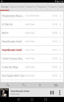 Capture d'écran de l'application Rocket Player Light Red Theme - #5