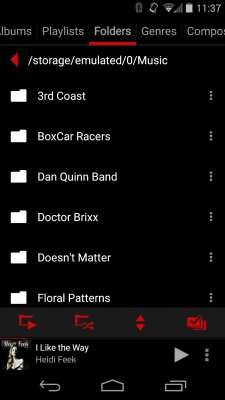 Capture d'écran de l'application Rocket Player Dark Red Theme - #3