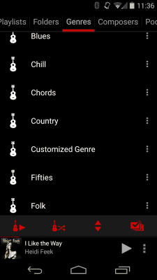 Capture d'écran de l'application Rocket Player Dark Red Theme - #4