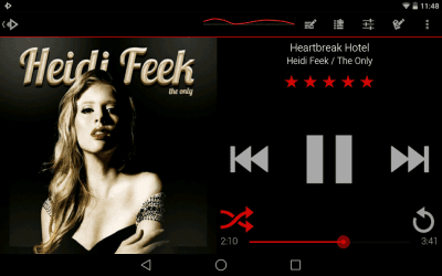 Capture d'écran de l'application Rocket Player Dark Red Theme - #5