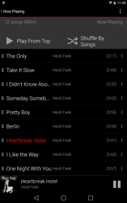 Capture d'écran de l'application Rocket Player Dark Red Theme - #6