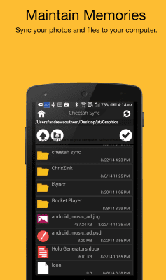 Capture d'écran de l'application Cheetah Sync for Files/Folders - #3