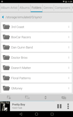 Capture d'écran de l'application Rocket Player Light Blue Theme - #6