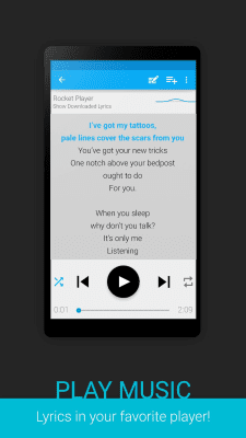 Capture d'écran de l'application Lyrics for Android - #1