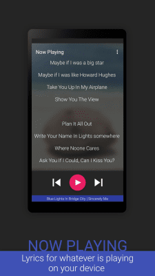 Capture d'écran de l'application Lyrics for Android - #2
