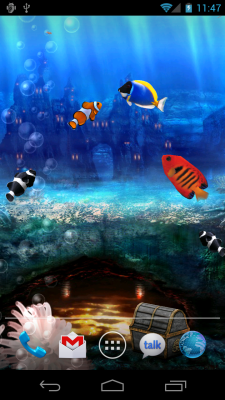 Capture d'écran de l'application Aquarium Free Live Wallpaper - #6