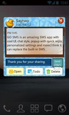 Capture d'écran de l'application GO SMS Pro ShowerRoom ThemeEX - #2