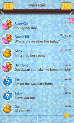 Capture d'écran de l'application GO SMS Pro ShowerRoom ThemeEX - #3