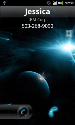 Capture d'écran de l'application Rocket Caller ID Space Theme - #2