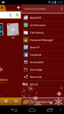 Capture d'écran de l'application Christmas Boat Browser Theme - #2
