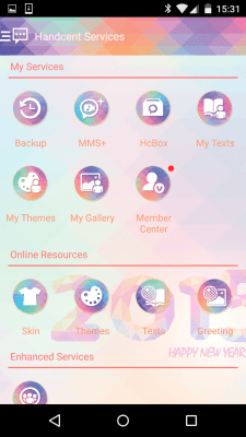 Capture d'écran de l'application Handcent Skin (New year 2015) - #3