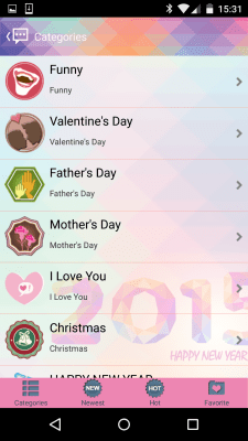 Capture d'écran de l'application Handcent Skin (New year 2015) - #4