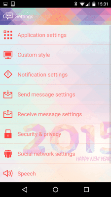 Capture d'écran de l'application Handcent Skin (New year 2015) - #8
