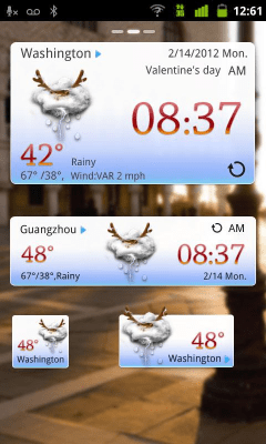 Capture d'écran de l'application Christmas Theme GOWeatherEX - #1