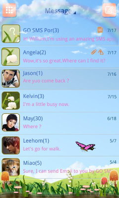 Capture d'écran de l'application GO SMS PRO Spring SuperThemeEX - #3