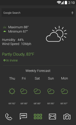 Capture d'écran de l'application Green and Gray Pro UI Theme - #3