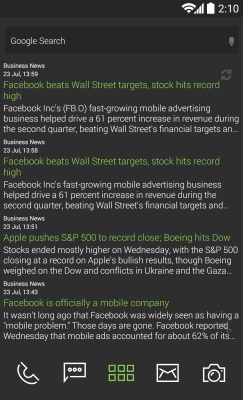 Capture d'écran de l'application Green and Gray Pro UI Theme - #5