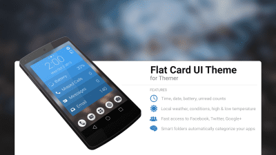 Capture d'écran de l'application Flat Card UI Theme - #1