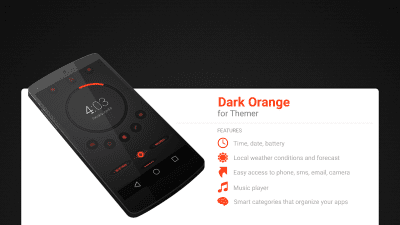 Capture d'écran de l'application Dark Orange Theme - #1