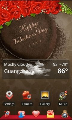 Capture d'écran de l'application Valentine Theme GO Launcher EX - #1