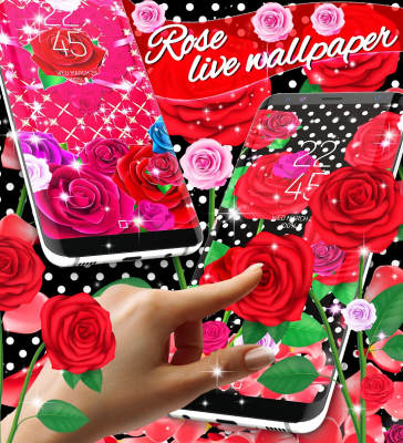 Capture d'écran de l'application Pink red roses live wallpaper - #4