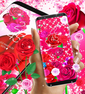 Capture d'écran de l'application Pink red roses live wallpaper - #5