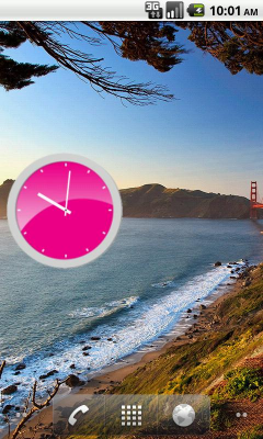 Capture d'écran de l'application Pink Analog Clock - #1