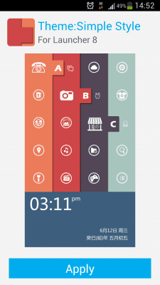 Capture d'écran de l'application Launcher 8 theme:Simple Style - #1