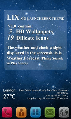 Capture d'écran de l'application LIX GO LauncherEX Theme - #6