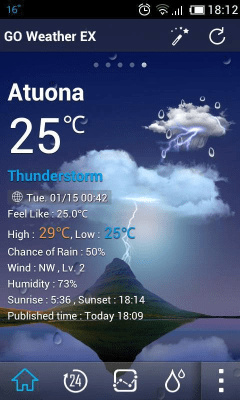 Capture d'écran de l'application Restful Weather Widget Theme - #3