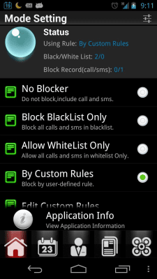 Capture d'écran de l'application Rocket Blocker  (SMS/Calls) - #1