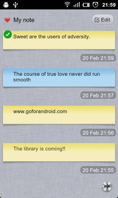 Capture d'écran de l'application GO Note Widget - #3