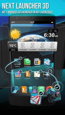 Capture d'écran de l'application Next Launcher 3D Shell Lite - #1