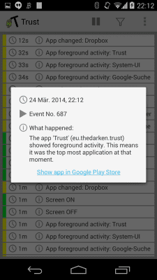 Capture d'écran de l'application Trust - Event Logger - #3