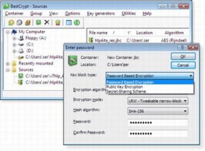 Capture d'écran de l'application BestCrypt Container - #1