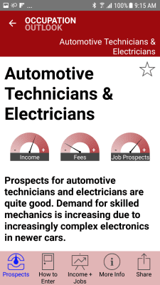 Capture d'écran de l'application Occupation Outlook - #3