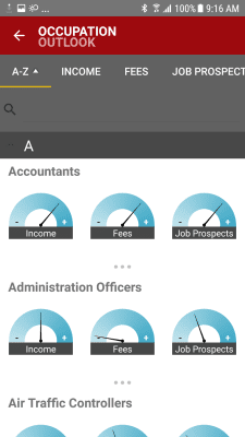 Capture d'écran de l'application Occupation Outlook - #5