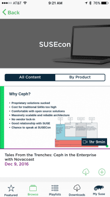 Capture d'écran de l'application SUSE to Go - #5