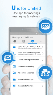 Capture d'écran de l'application U - Webinars, Meetings & Messenger - #1