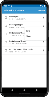 Capture d'écran de l'application Winmail.dat Opener - #4