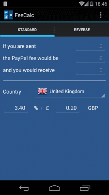 Capture d'écran de l'application FeeCalc (for PayPal) - #1