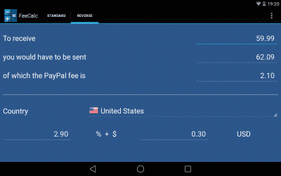 Capture d'écran de l'application FeeCalc (for PayPal) - #7