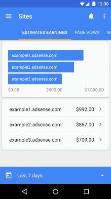 Capture d'écran de l'application Google AdSense - #2