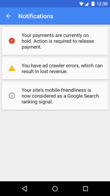 Capture d'écran de l'application Google AdSense - #6