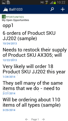 Capture d'écran de l'application Dynamics CRM for phones - #3