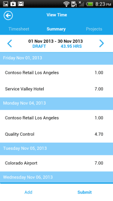 Capture d'écran de l'application Dynamics AX - #4