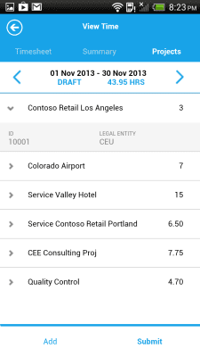 Capture d'écran de l'application Dynamics AX - #5