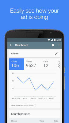 Capture d'écran de l'application AdWords Express - #3