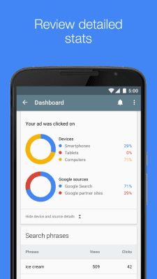 Capture d'écran de l'application AdWords Express - #4
