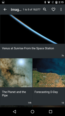 Capture d'écran de l'application NASA App - #2